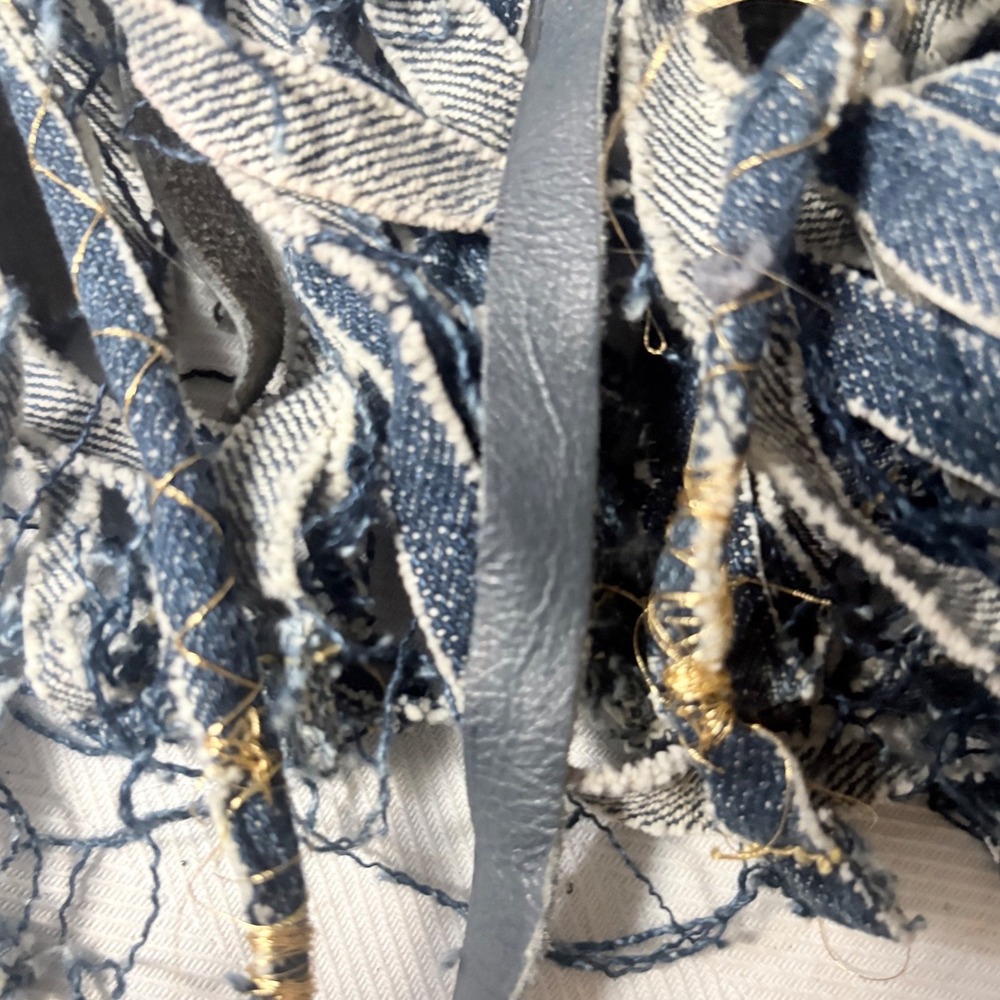 MAME Bespoke Reworked Vintage Beaded‎ Crossbody Bag Fringe & Mink Tail firm - Picture 15 of 15